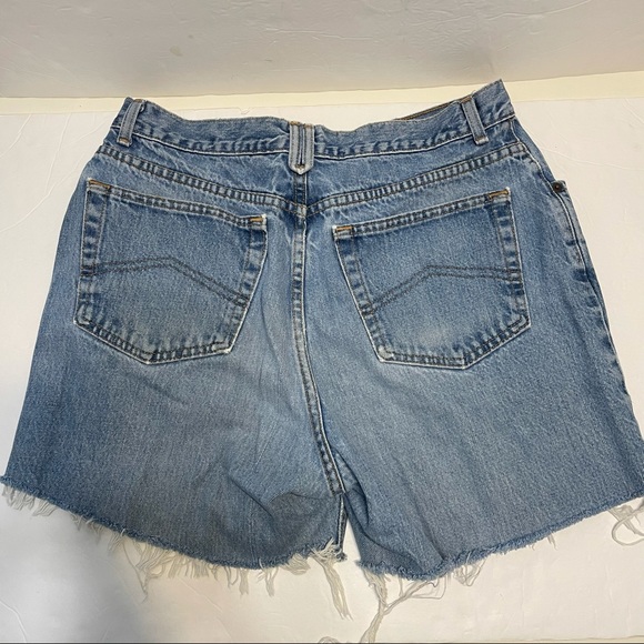 VTG Armani J Sz 33 Button Fly Cut Off Jeans Shorts - Picture 5 of 8